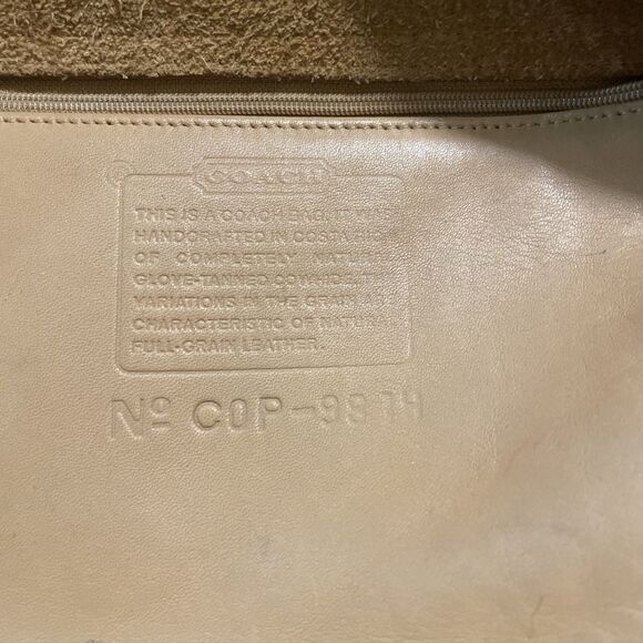 Vintage 90s Coach Sutton Bag 9814 Tan Light Brown Leather Shoulder Crossbody - Picture 15 of 15